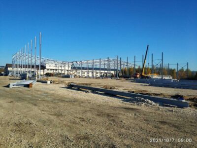 Завод по изготовлению металлоконструкций Сталиста Металлический навес Уршельский 2021г