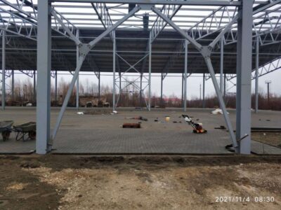 Завод по изготовлению металлоконструкций Сталиста Металлический навес Уршельский 2021г