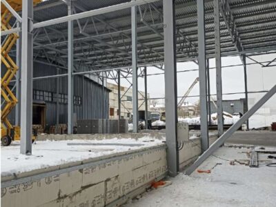 Завод по изготовлению металлоконструкций Сталиста Здание теплой встройки между навесами 1-ой и 2-ой очереди КРАСНОЕ ЭХО