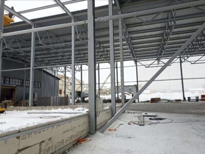 Завод по изготовлению металлоконструкций Сталиста Здание теплой встройки между навесами 1-ой и 2-ой очереди КРАСНОЕ ЭХО